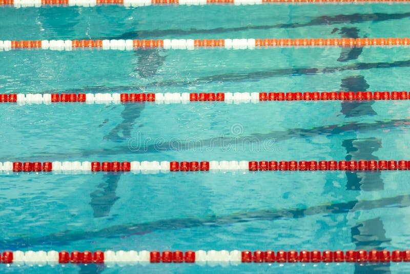 Red and White Swim Lane Lines