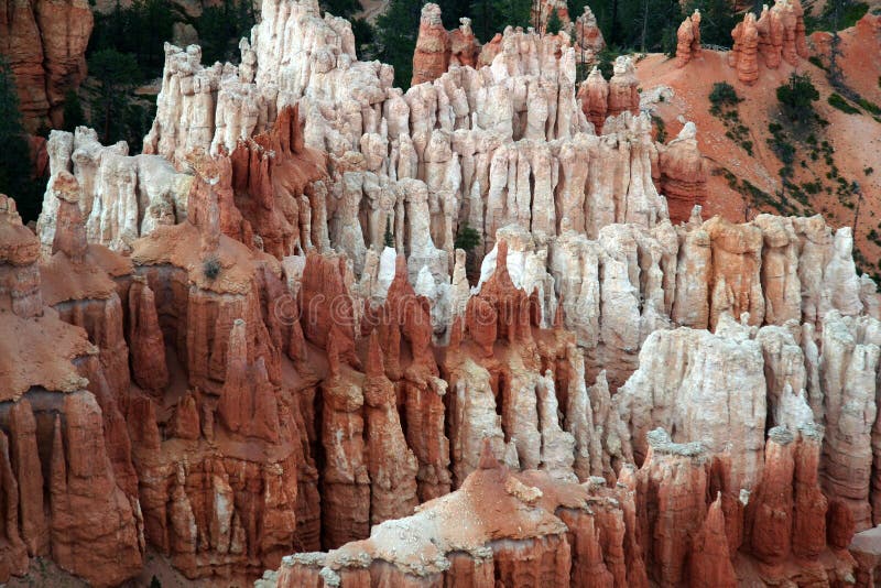 Red and White Unique Rock Formations