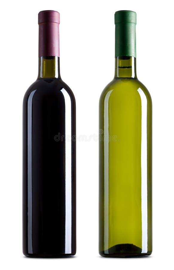 Red and white wine bottles stock image Red and white wine bottles stock image
