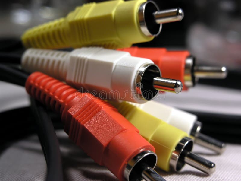 Red, white and yellow connections cable