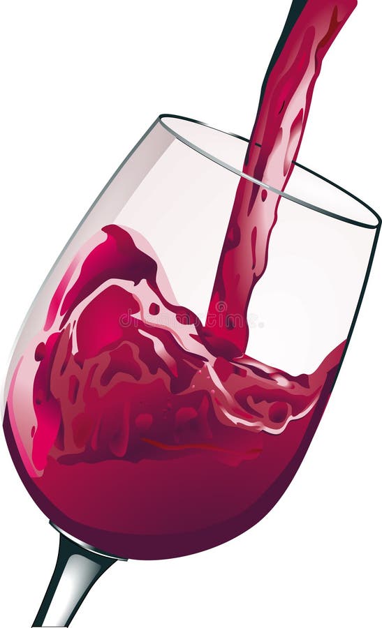 Red wine stock vector. Illustration of restaurant, motion - 10691659