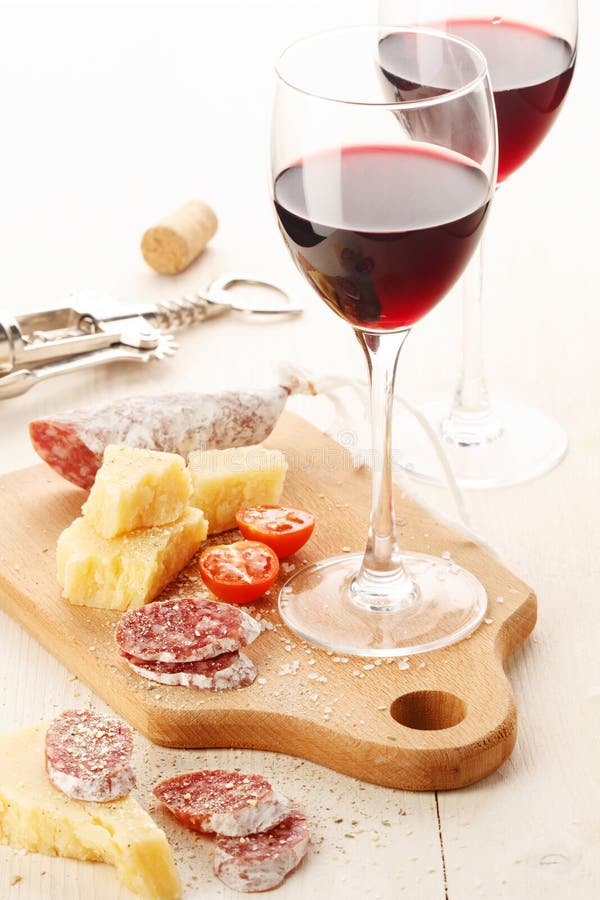 Red Wine And Assortment Of Snacks Stock Photo Image of event, drink