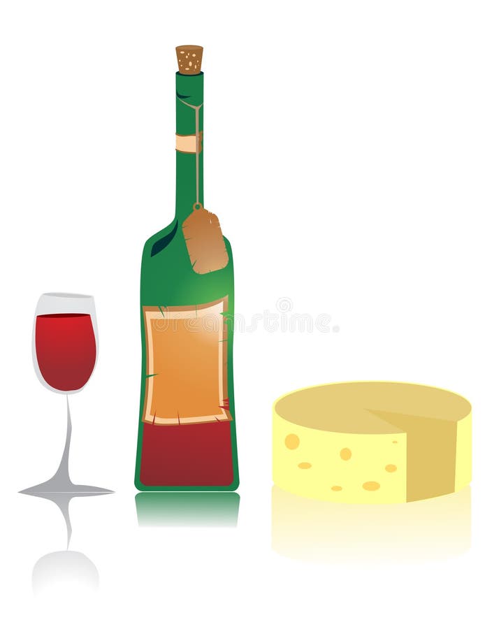 Red Wine bottle and glass royalty free stock photo