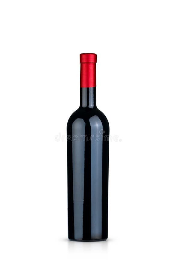 Red glass and bottle wine stock photo. Image of addiction 37267418