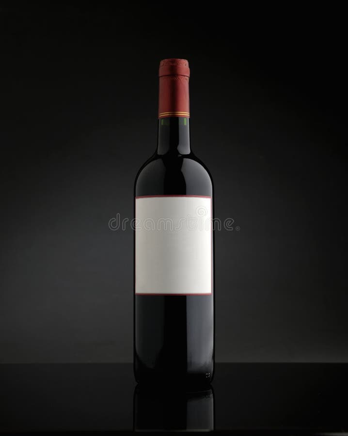 Red Wine Bottle without Label Stock Photo Image of bubbly, sweet
