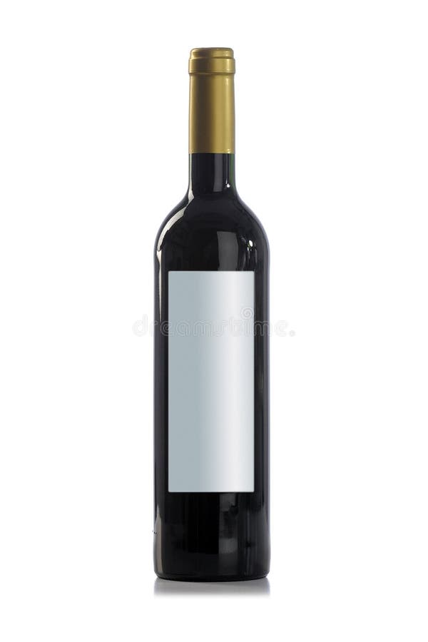 Red Wine Bottle with No Label Stock Image Image of isolated, dinner
