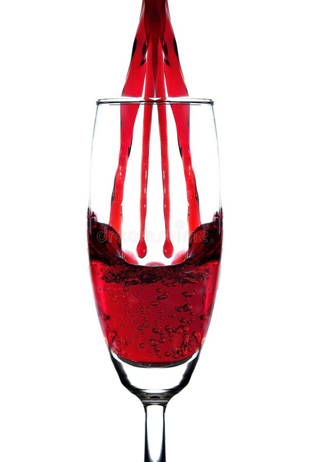 Double Red Wine Double Pouring Champagne Glass Stock Photos Free
