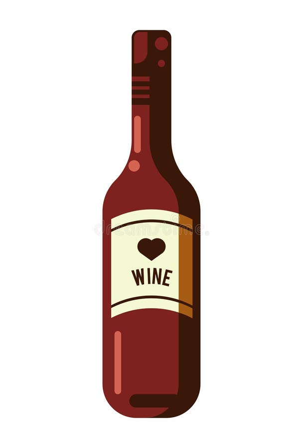 Red wine drink bottle stock illustration. Illustration of vineyard
