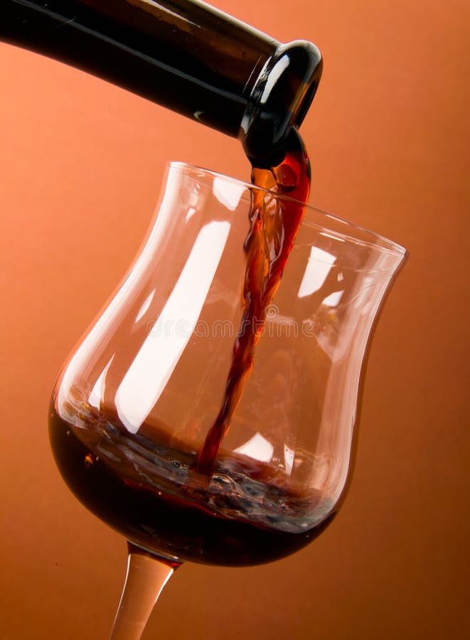 Red wine glass