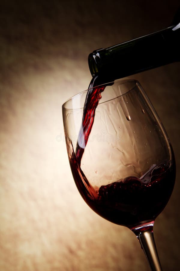 Red Wine glass and Bottle royalty free stock images