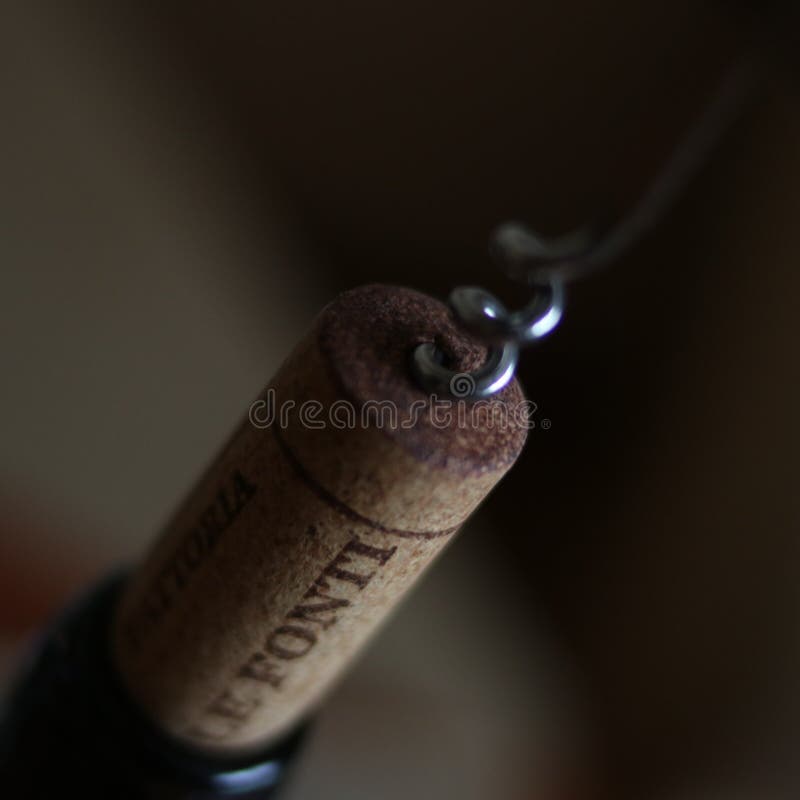 Red Wine Glass Wine Bottle Cork Corkscrew Stock Photo Image of