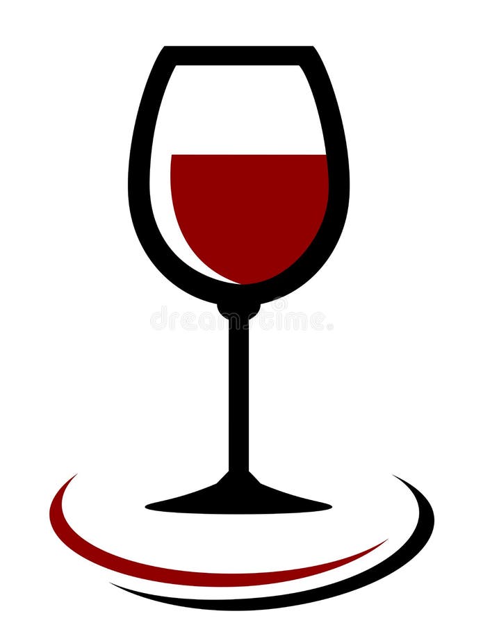 Red wine glass icon stock vector. Illustration of logo 50889745