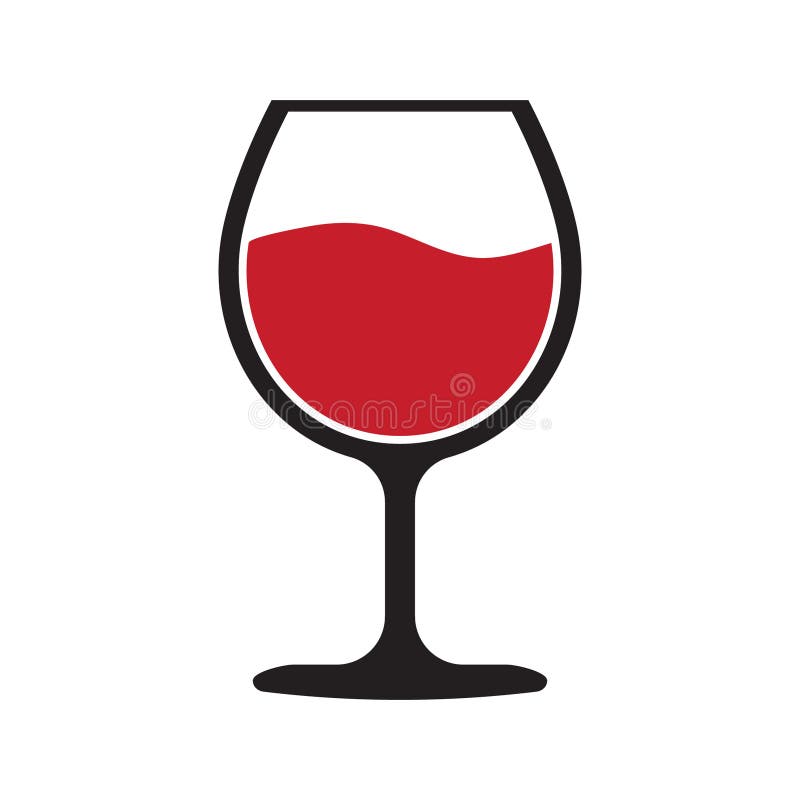 Red wine glass icon