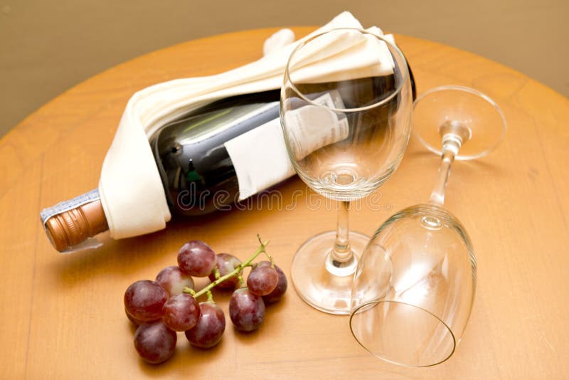 Red Wine with Glass on the Table Stock Photo Image of alcohol, dining