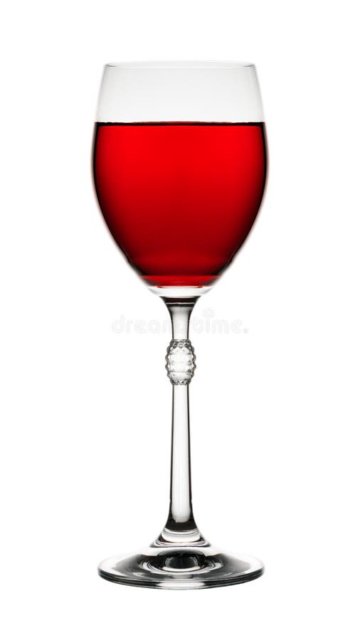 Red Wine in a Glass Isolated on White Background Stock Photo Image of