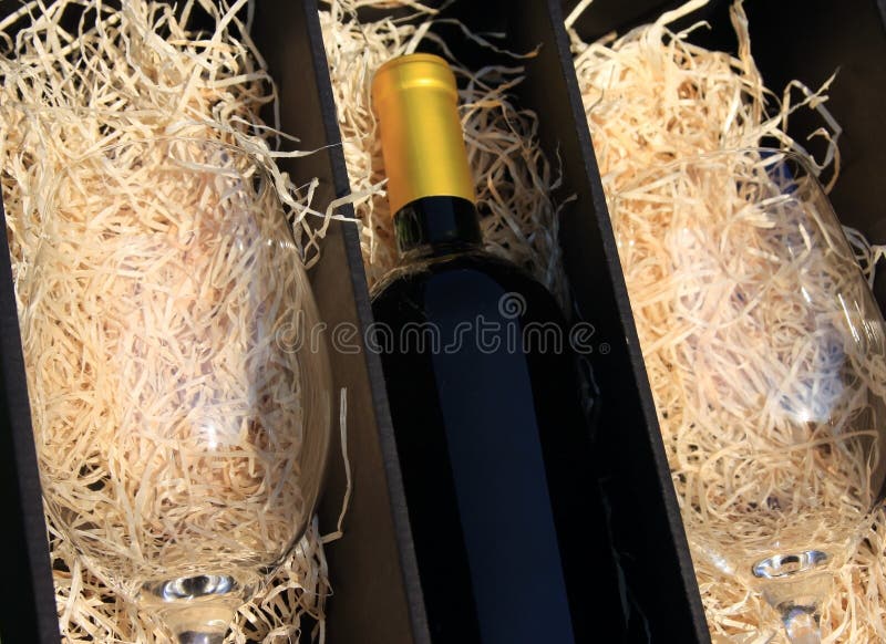 Red wine and glasses royalty free stock image