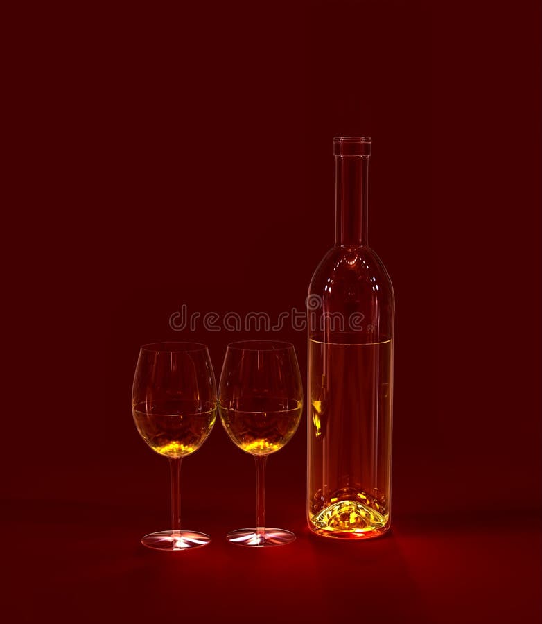 Red wine in glasses