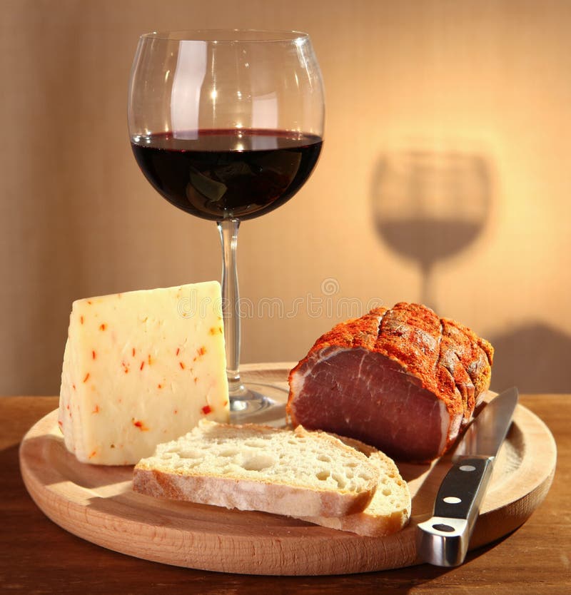 Red Wine with Italian Cheese and Capocollo Stock Image Image of light, glass 30475585