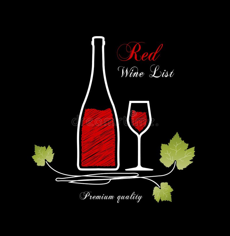 Wine List Menu stock vector. Illustration of glass, glasses 37740387