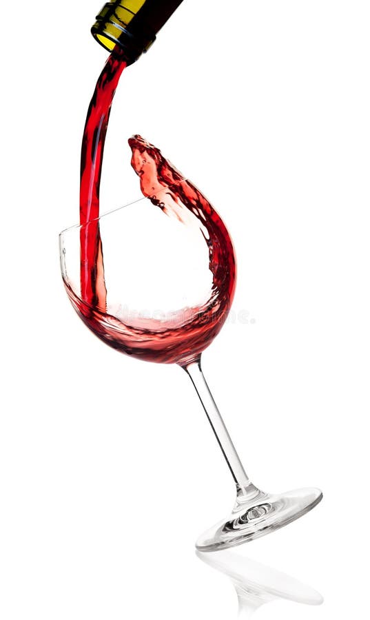 Red Wine is Poured into a Falling Glass Stock Image Image of reflection, liquid 12896259