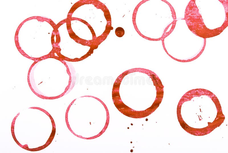 Red wine ring stains