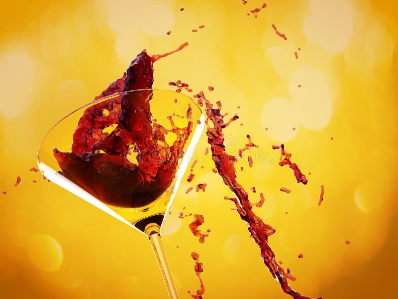 Red wine splash