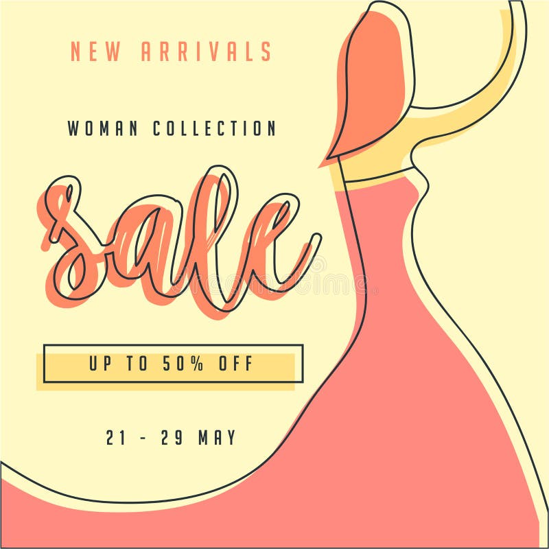 Red Woman Collection. 50 Big Sale Special Poster Offer. Sale Banner ...