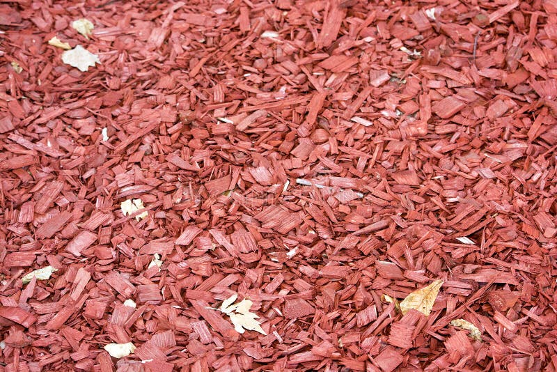 Red wood chips texture stock image. Image of park, chips 75576931