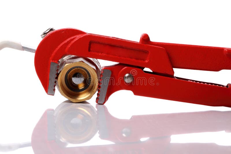 Red wrench royalty free stock photography