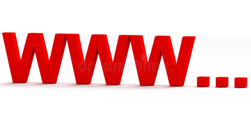 Red www internet icon stock illustration. Illustration of message