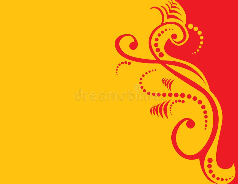 Red and Yellow Abstract stock vector. Illustration of curls - 5058261