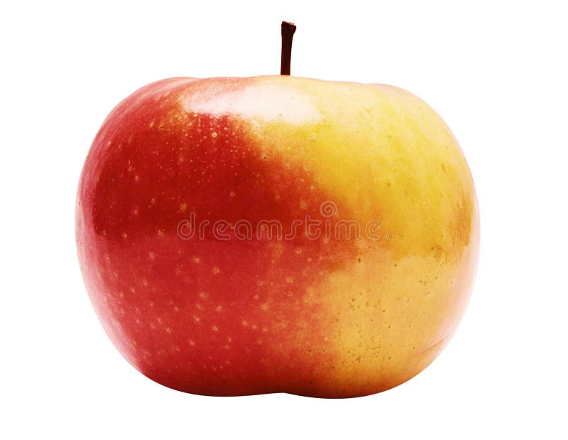 Red-Yellow Apple w/ Path (Side View)