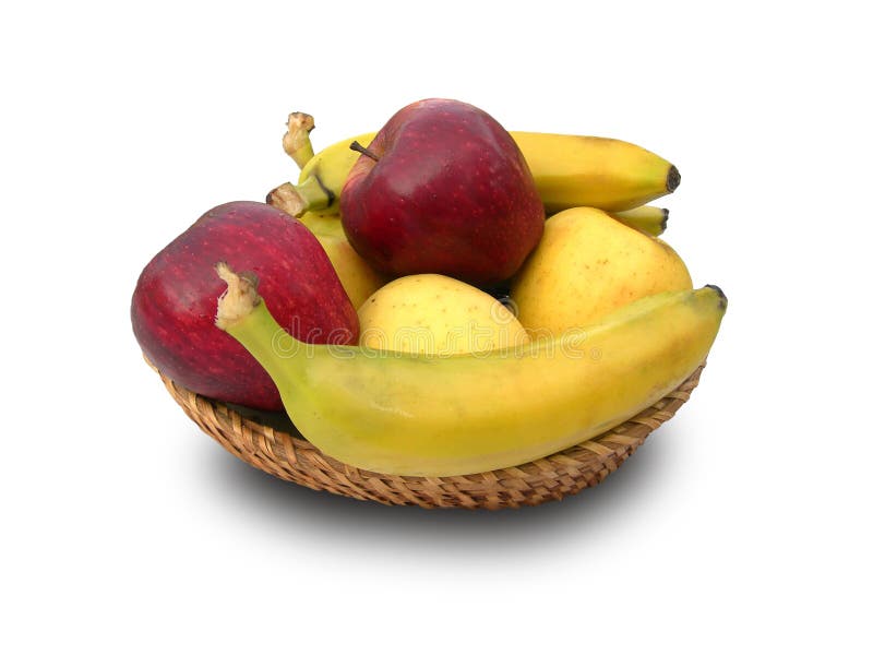 Red and Yellow Apples and Bananas. Stock Image Image of dishes, fruit