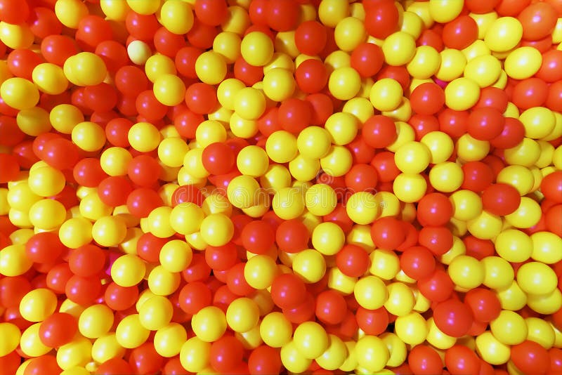 Red And Yellow Balls In The Pit Stock Image Image of bokeh, pattern