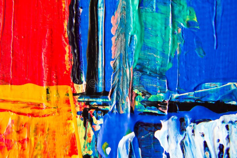 Red, Yellow, Blue, And Red Abstract Painting Picture. Image 117112539