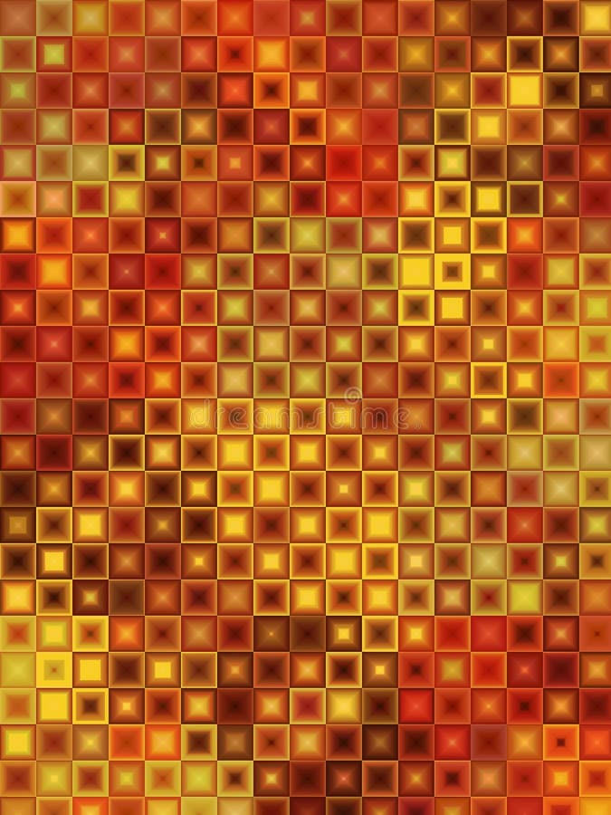 Red Yellow Brown Mosaic Tiles