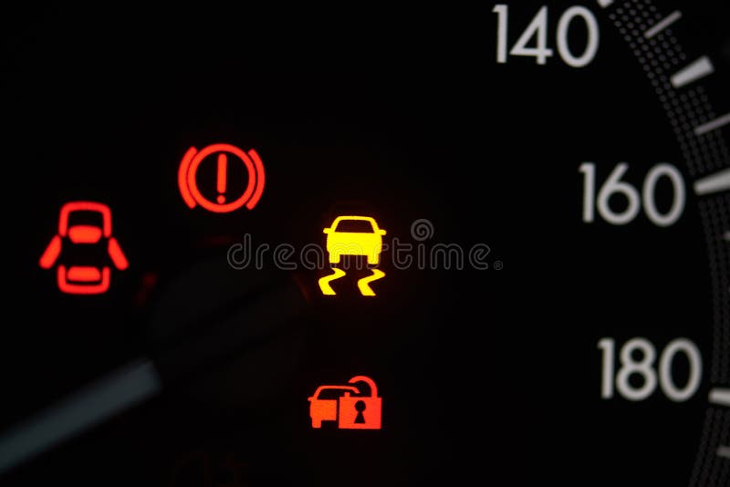 Red and yellow car warning signs stock photography Red and yellow car warning signs stock photography