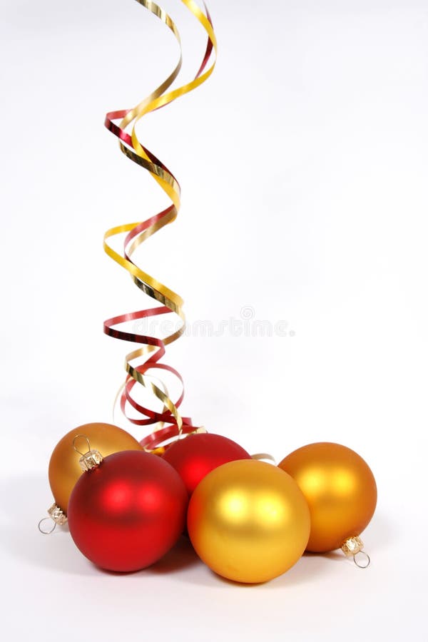 Red and yellow christmas ball