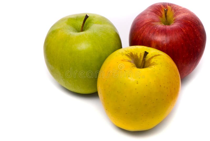 Red, Yellow And Green Fresh Apples Stock Image - Image of pure, diet