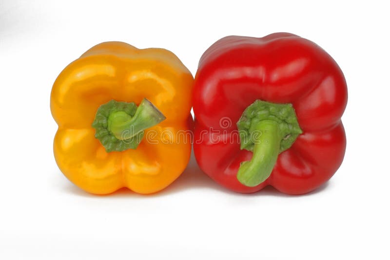 Red and yellow peppers