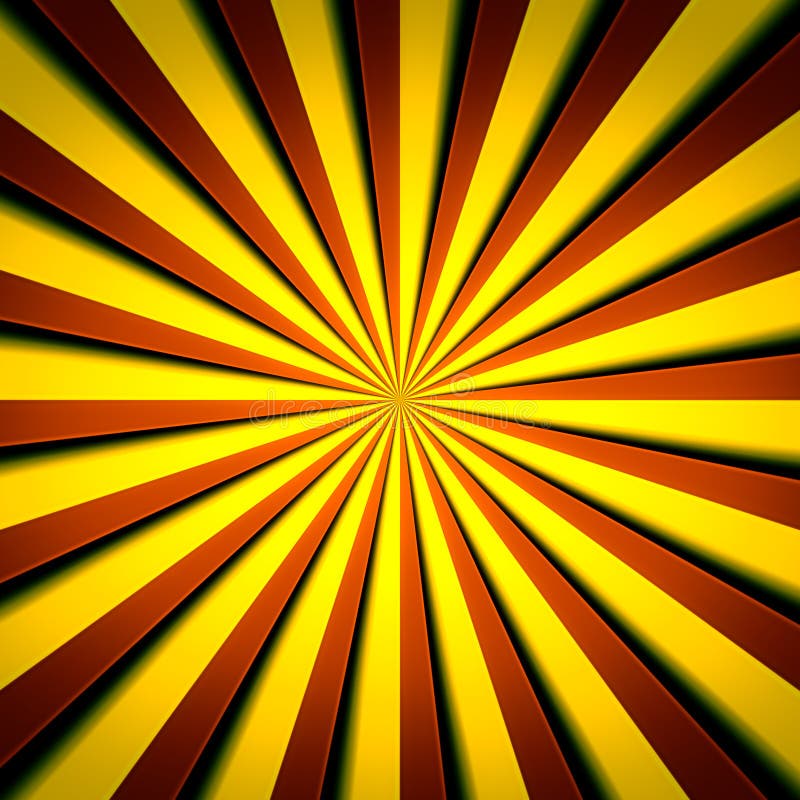 Pattern Radial Stripes Circus Red Yellow Retro Stock Illustration