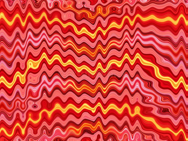 Colourful red and yellow wavy lines background