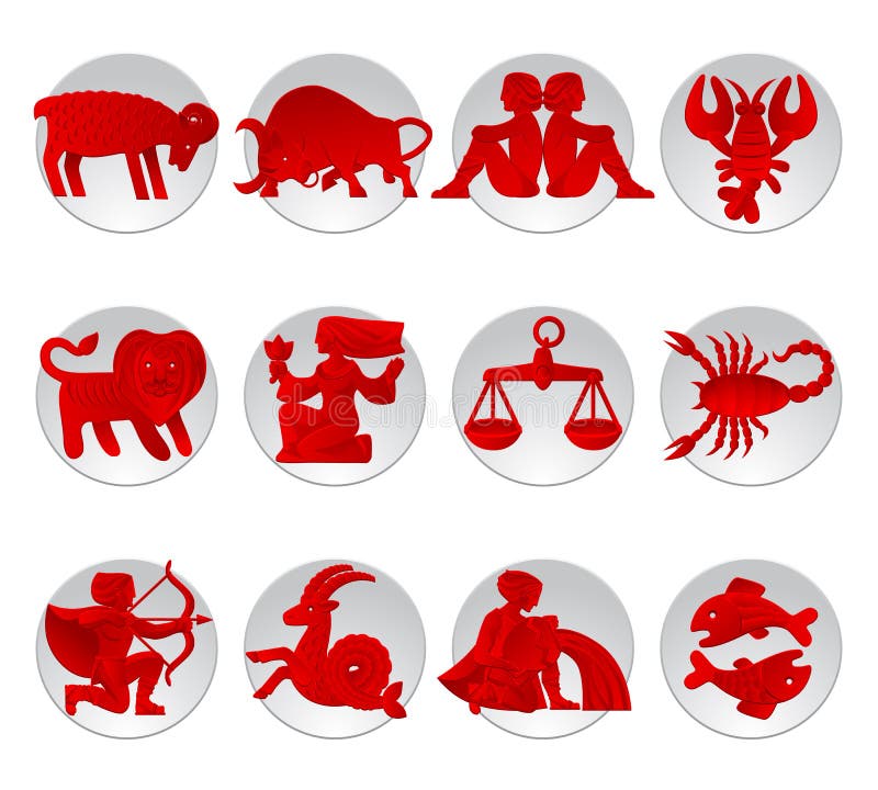 Zodiac signs stock vector. Illustration of cycle, isolated - 38100093