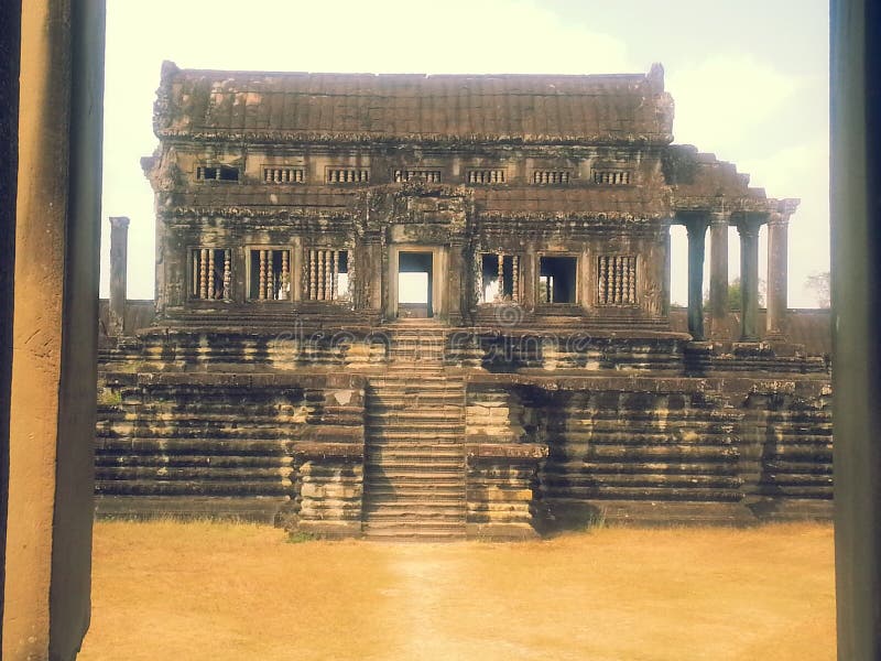 Redaktor lub biblioteka uniwersytecka Angkor Wat zdjęcia royalty free Redaktor lub biblioteka uniwersytecka Angkor Wat zdjęcia royalty free