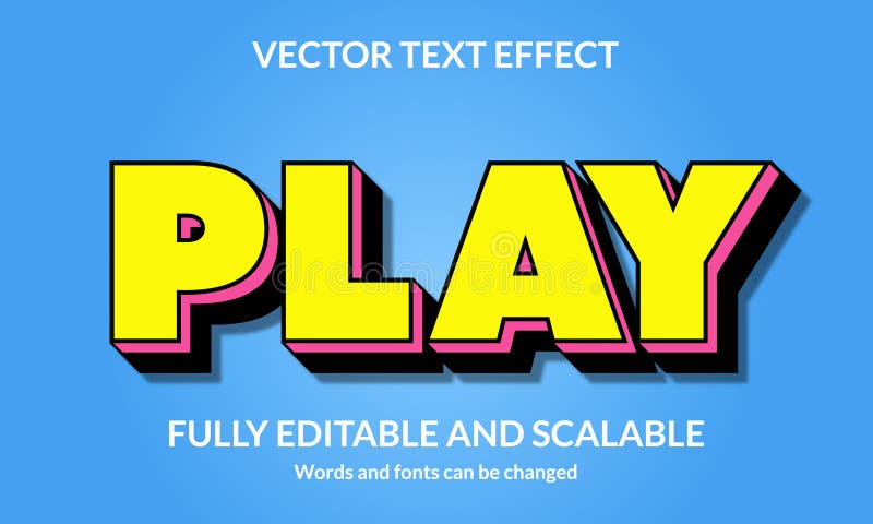 Redare efect stil text 3d editabil stock illustration