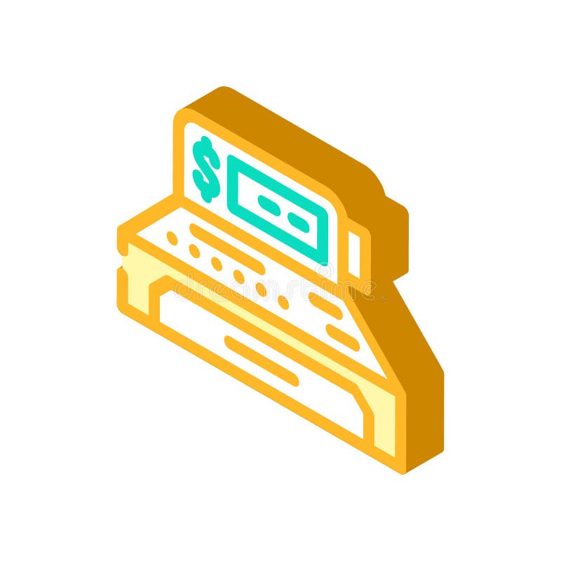 Redare registru de numerar pentru jucării model de imagine izometric pentru copii royalty free illustration