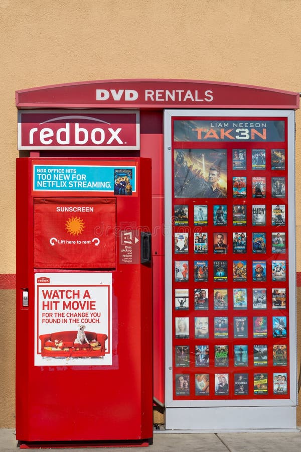 Redbox Retail Kiosk. Redbox Rents DVDs, BluRay and Video Game Discs I