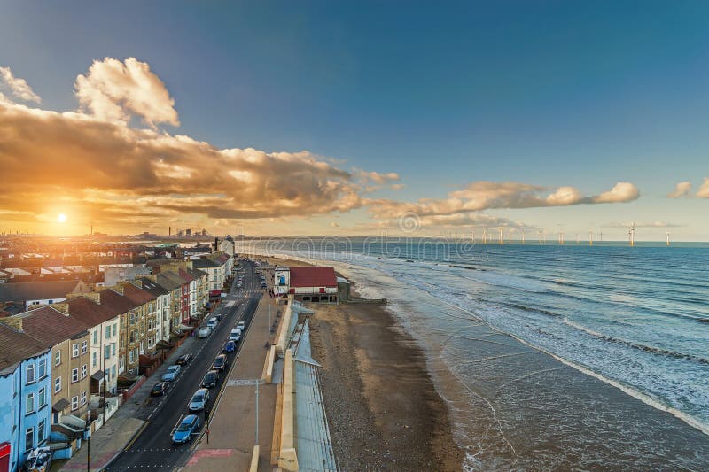 Redcar beach sunset stock image. Image of pools, redcar 24192547