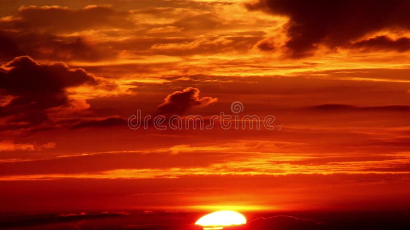 Reddish black clouds flying due to sunset red color view. stock video