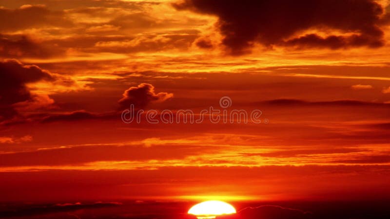 Reddish black clouds flying due to sunset red color view. stock video footage
